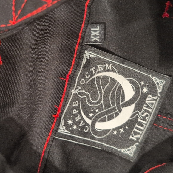 Killstar Night Species Bondage Wide Leg Cargo Pants - Picture 9 of 11